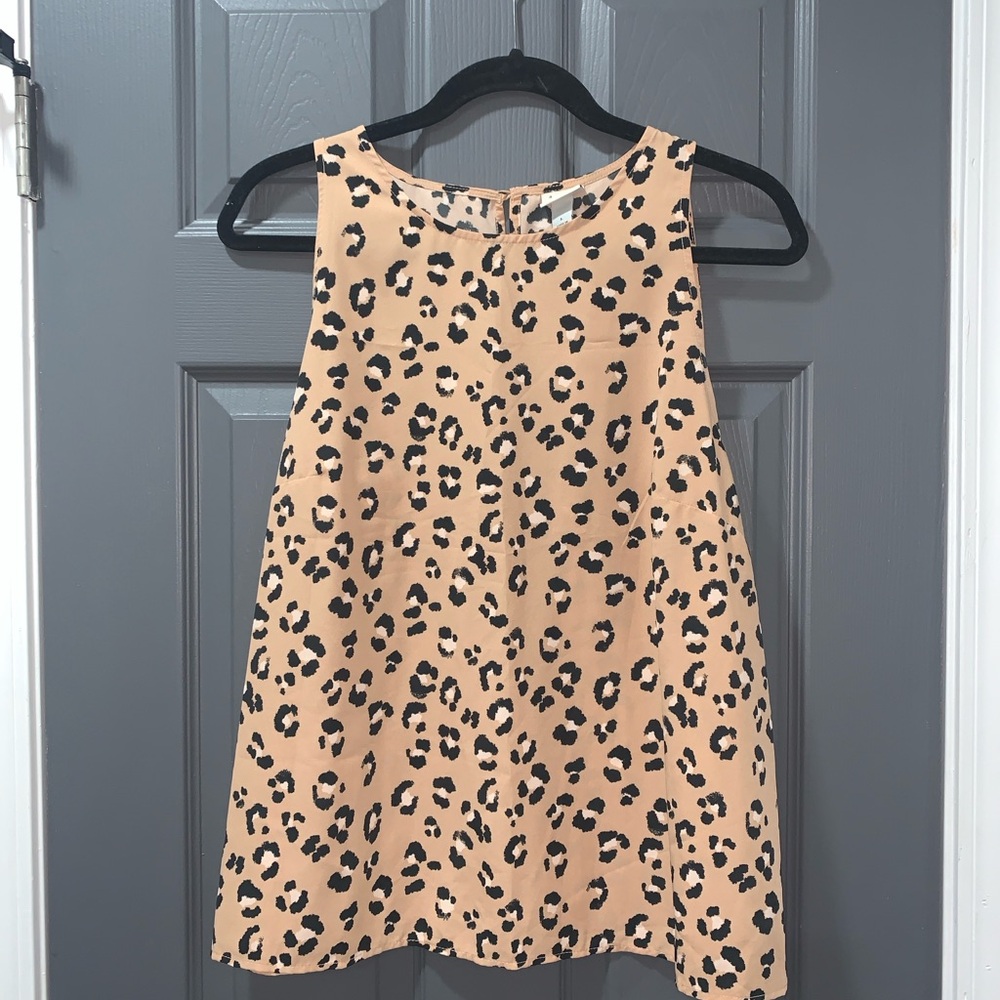 Tan Leopard Print Top